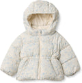 Girls' Water-Resistant Hooded Puffer Jacket - Warm Everyday Coat waist