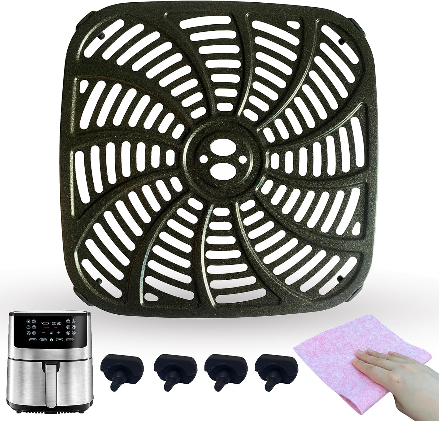 Gourmia GAF838 Air Fryer Upgrade: Nonstick Grill Plate