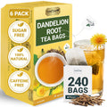 LeafLea Dandelion Root Tea Bags, 240 Count - Gentle Daily Herbal
