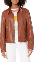 Levi's Women's Faux Leather Motocross Racer Jacket - Timeless Edge zip