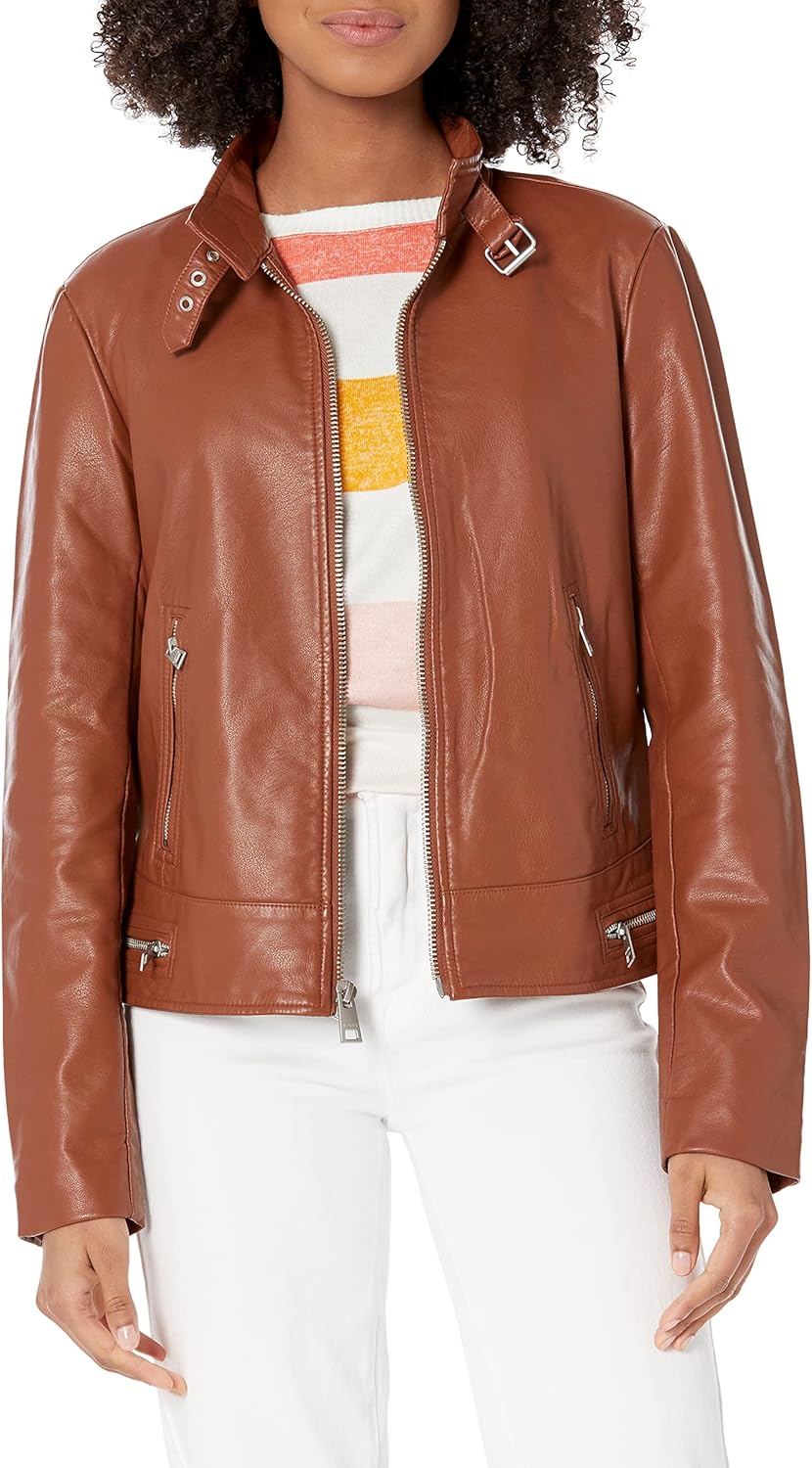 Levi's Women's Faux Leather Motocross Racer Jacket for Style