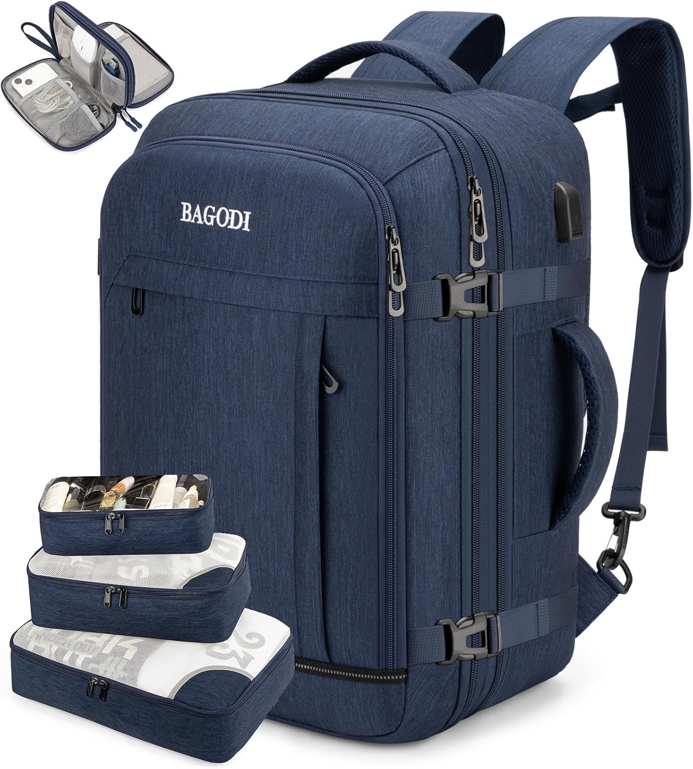 Carry On Backpack for Men Women, 42L Expandable Travel Bag