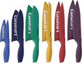 Cuisinart 12-Piece Ceramic Coated Stainless Steel Knives - Color-Coded