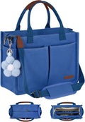 FIORETTO Womens Canvas Tote Bag Purse with Organized Compartments