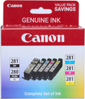Canon PGI-280 CLI-281 Genuine Combo Pack - Balanced Photo & Text Ink