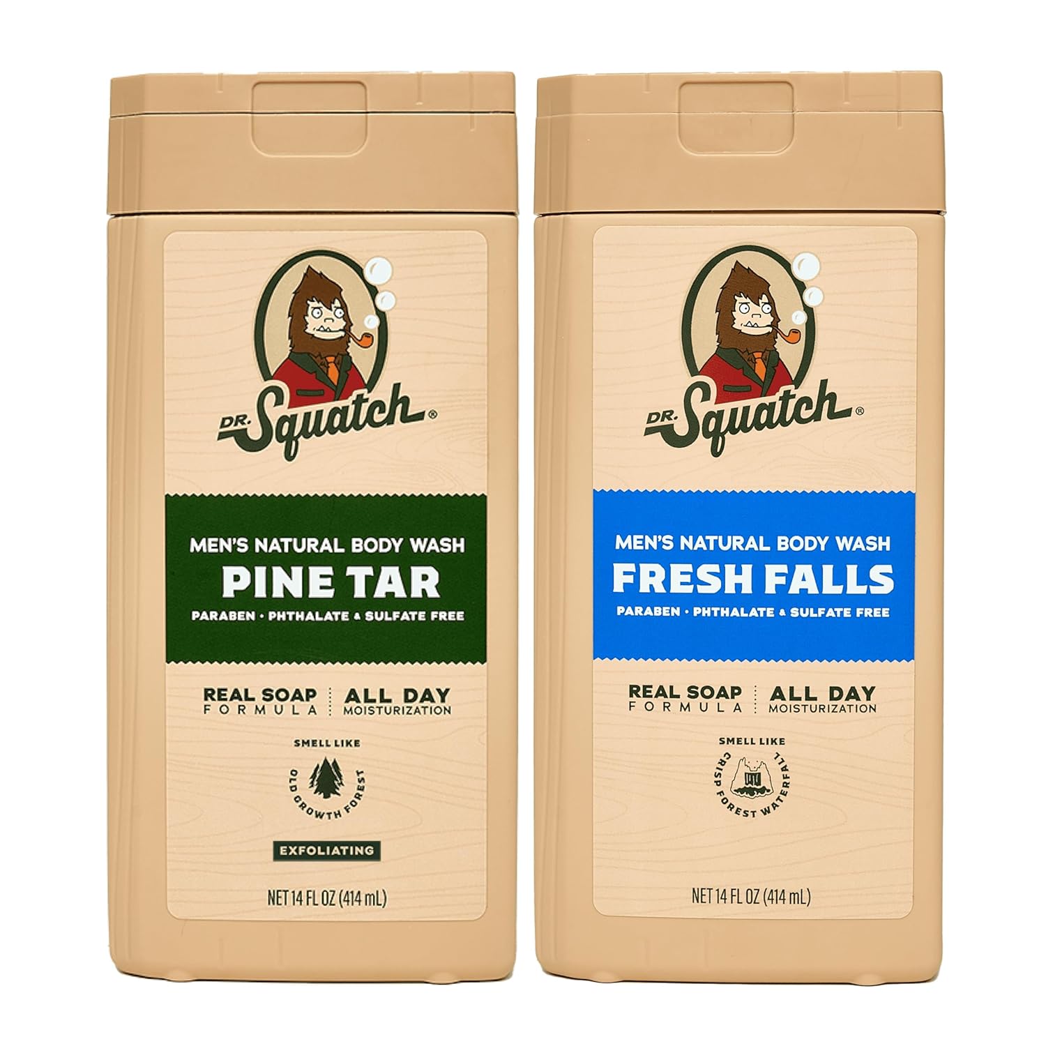 Invigorating Dr. Squatch Pine Tar Body Wash Duo