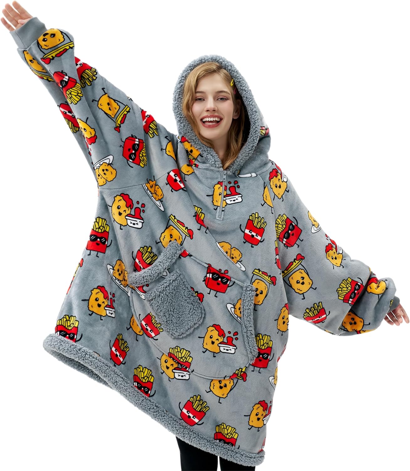 Giggling Getup Wearable Blanket Hoodie for Cozy Comfort Gifts