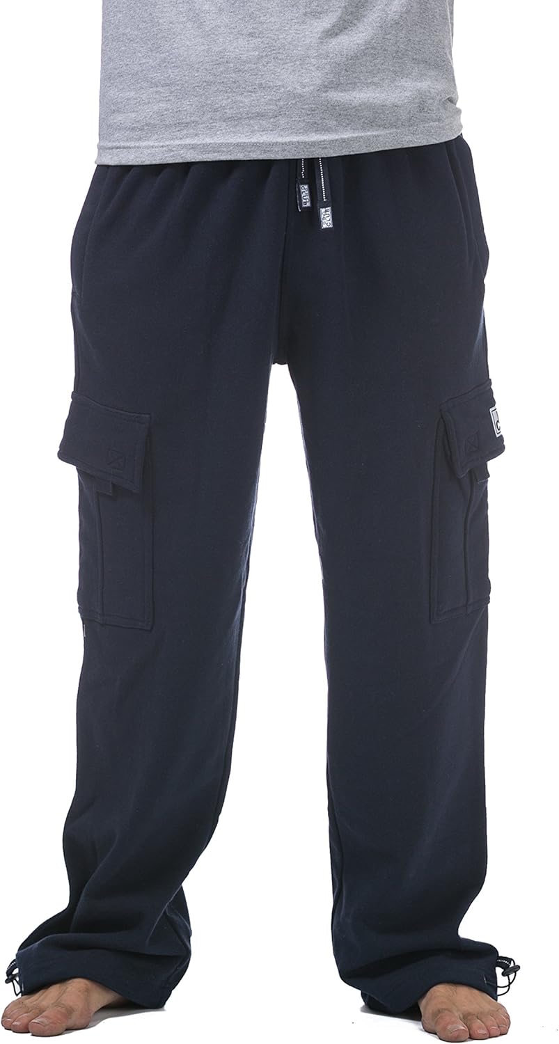 Pro Club Men's Heavyweight Fleece Cargo Pants for Comfort