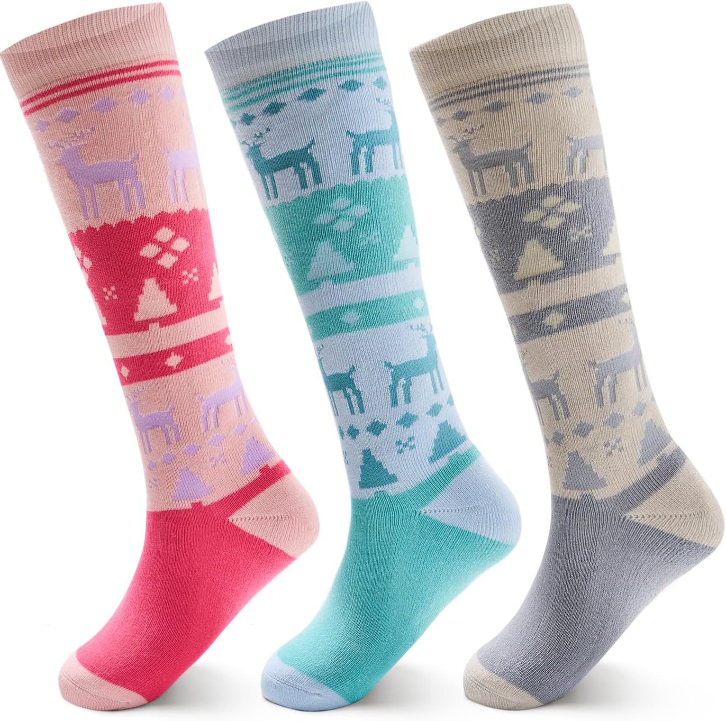 Cozy Kids Ski Socks 3-Pack by Aisyee