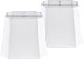 White Linen Square Lamp Shade 10x13x10.5 in - Clean Modern Look