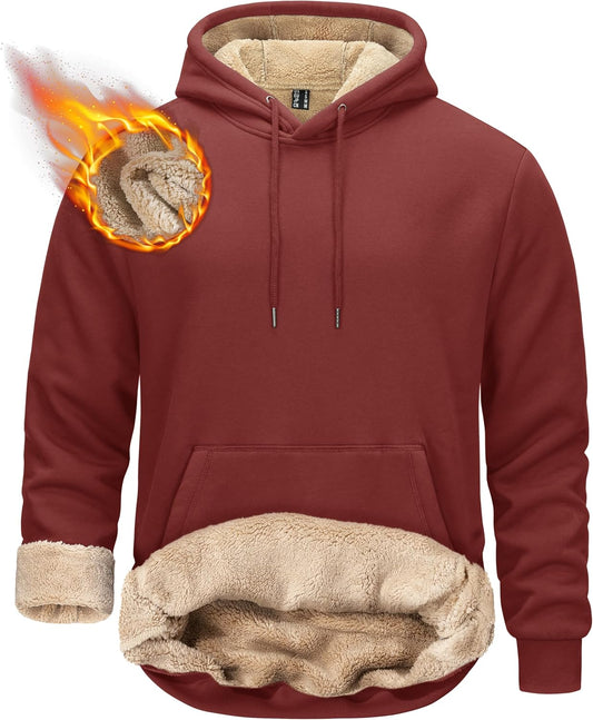 TACVASEN Men's Pullover Hoodie for Winter Warmth and Comfort