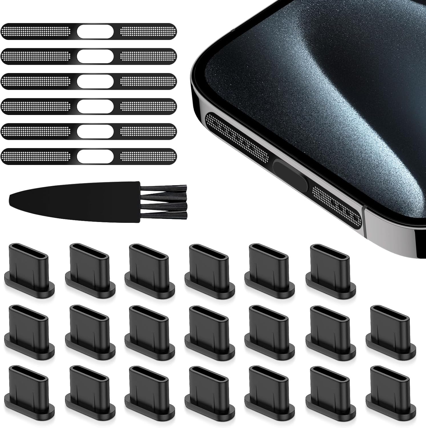 Protective USB C Dust Plug Set for iPhone - 20 PCS