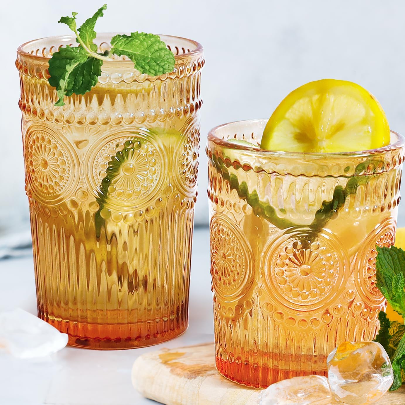 Vintage Drinking Glasses Set for Elegant Entertaining and Gifts