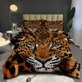 Cheetah Leopard Print Comforter Set Twin Size - Silky All-Season