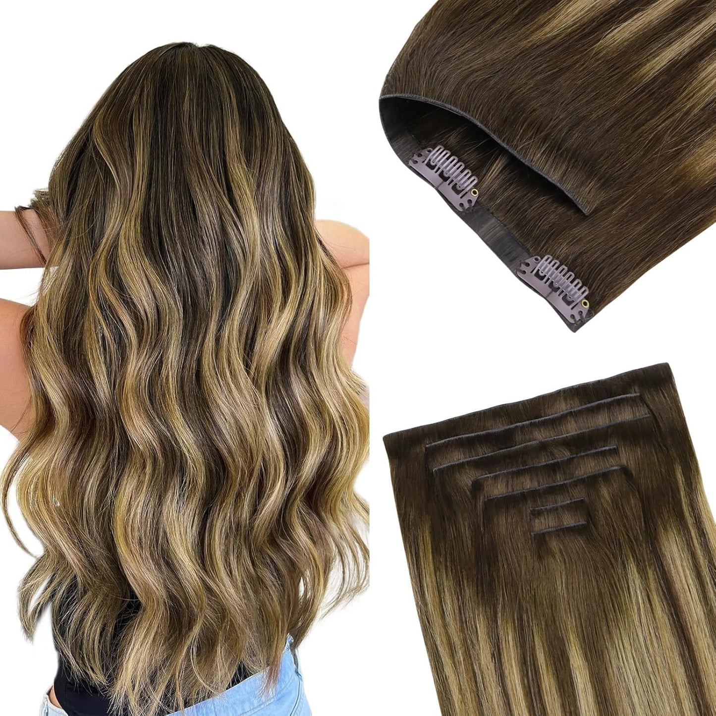 GOO GOO Invisi Edge Clip in Hair Extensions for Stunning Volume
