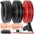 1/0 Gauge Wire CCA Power and Ground Kit (20ft Red/Black) - Amp Install