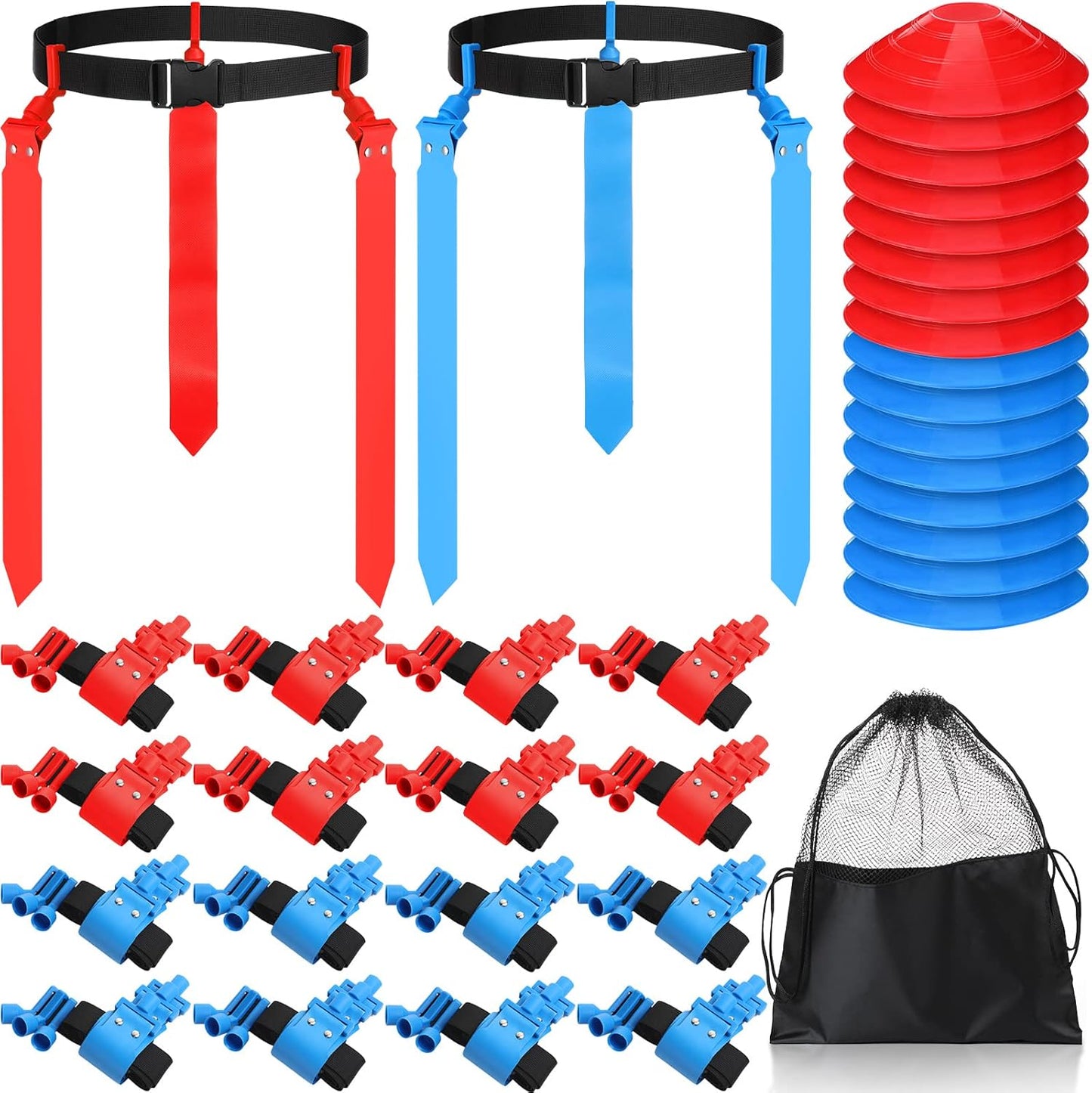 Wettarn 16 Player Flag Football Set with Belts and Flags