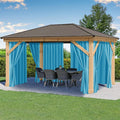 Outdoor Patio Curtains Waterproof 6 Panels 54x84 in - Privacy