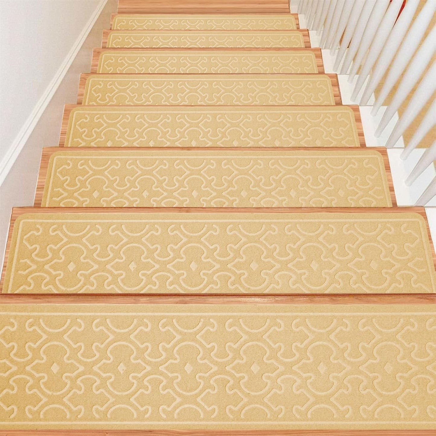 15Pcs Non Slip Stair Treads for Wooden Steps Indoor Safety
