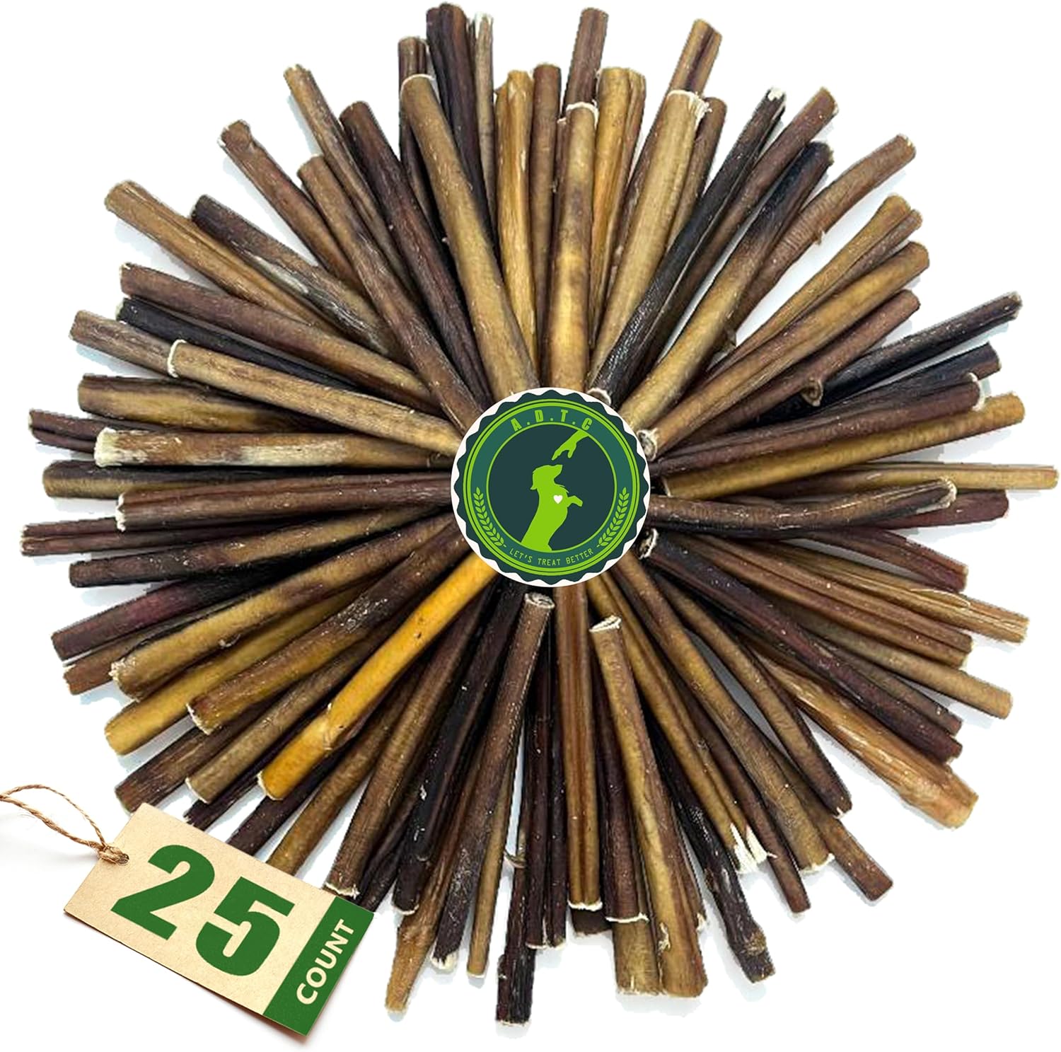Bully Sticks for Dogs - Natural Long Lasting Pizzle Sticks