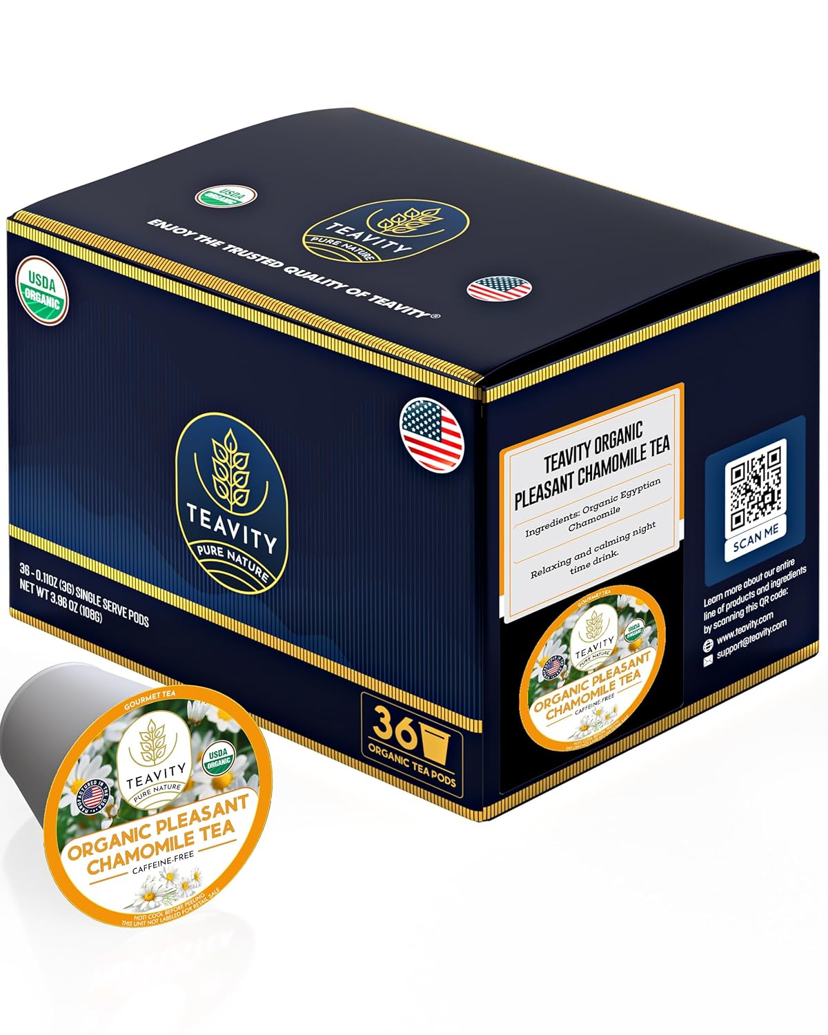 Organic Chamomile Tea Pods for Keurig - Decaf Tea Pods Delight