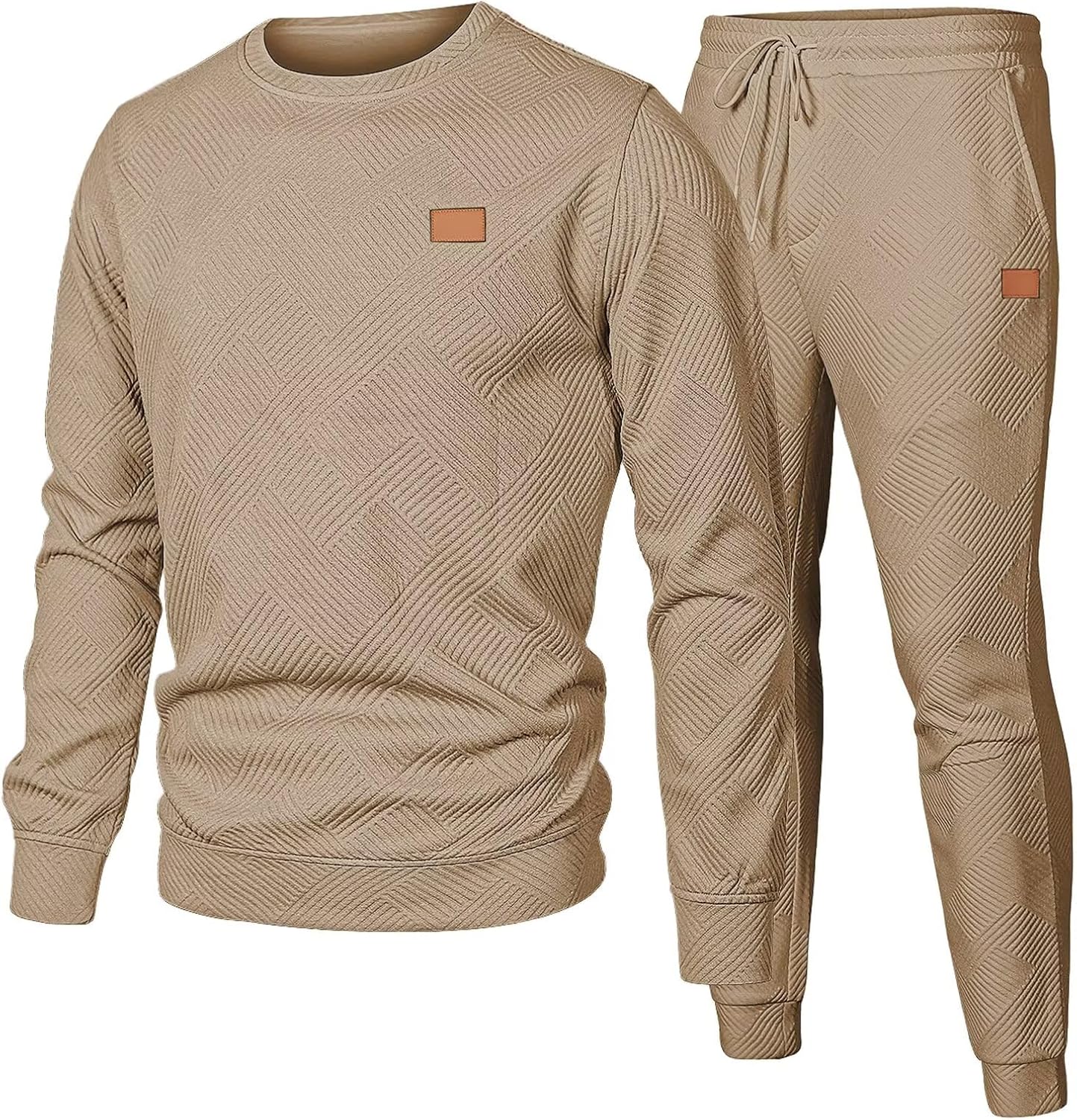 Men's 2 Piece Sweatsuits Outfits Casual Crewneck Tracksuit Set