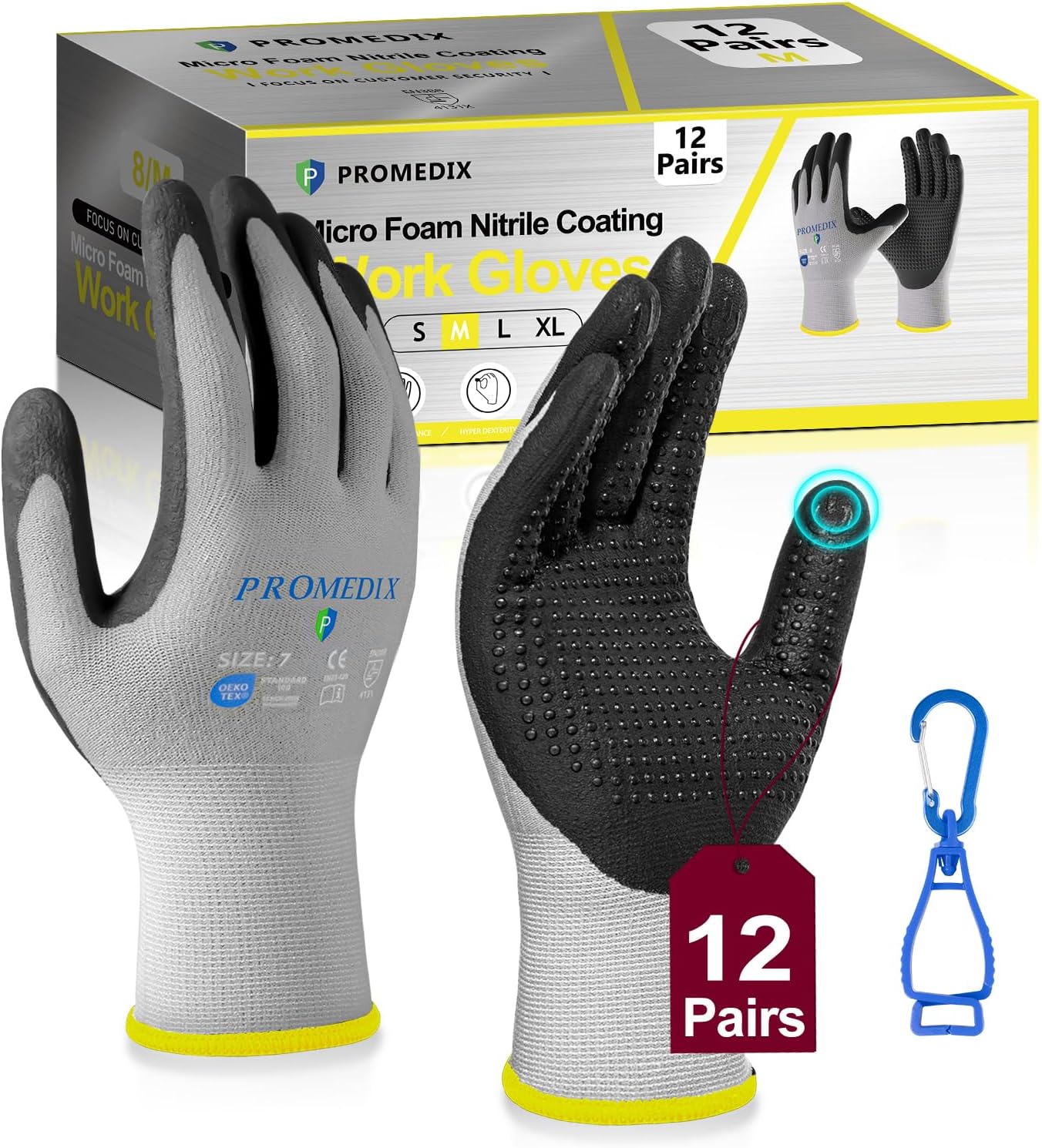 MicroFoam Safety Work Gloves with Grip for All Tasks