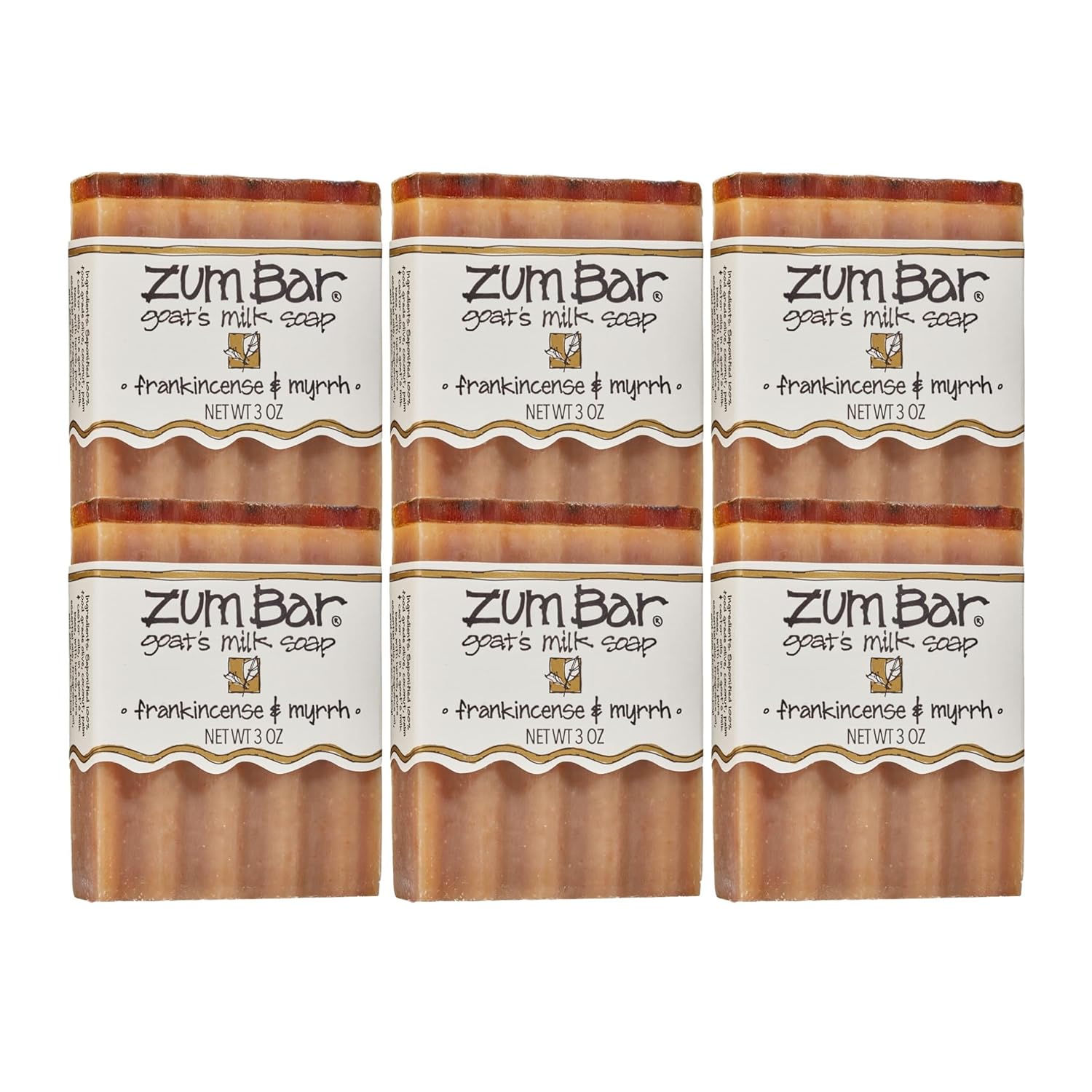 Zum Goat's Milk Soap Bar with Frankincense & Myrrh - 6 Pack