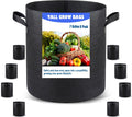 7 US Gallon 8 Pack Tall Grow Bags for Vegetables - Deep Fabric Pots