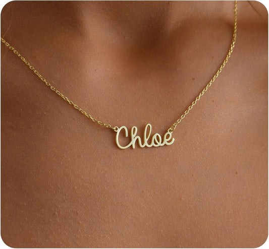 14K Gold Personalized Name Necklace - Custom Jewelry Gift