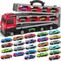 IHAHA 78 in Transport Truck with 24 Die-Cast Cars - Track & Storage