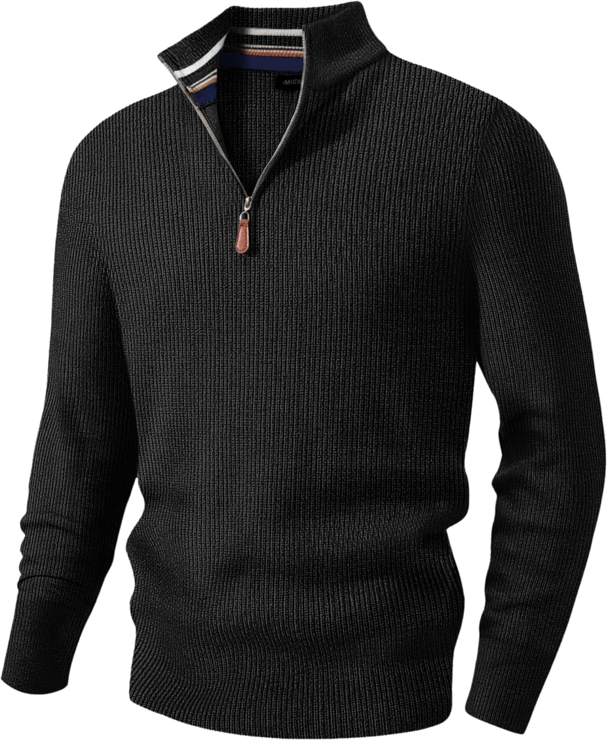 JMIERR Mens Quarter Zip Pullover Sweater for Fall Style