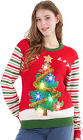 JOYIN LED Light Up Christmas Sweater Couples Kids - 6 Light Modes
