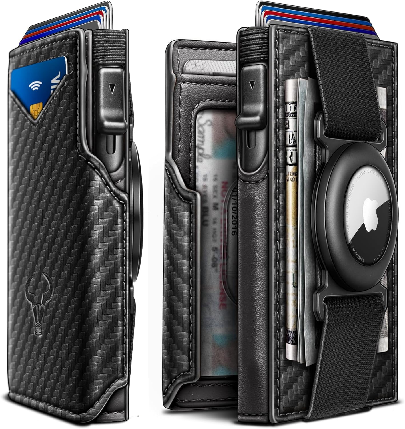 BULLIANT Men Airtag Wallet: Slim Front Pocket Money Clip Gift