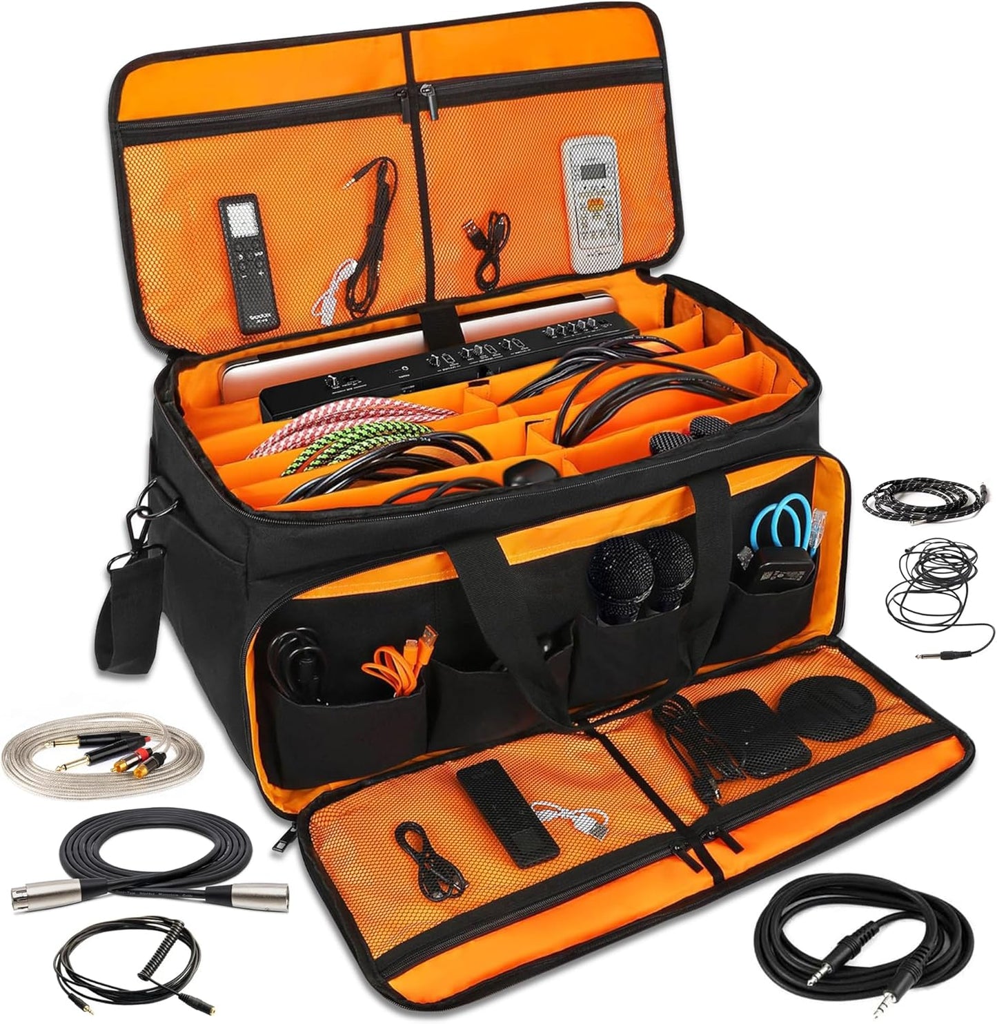 Heavy Duty Cable Bag Organizer for Musicians and DJs