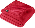 Twin/Twin XL Red Microplush Fleece Blanket - Ultra-Soft Lightweight