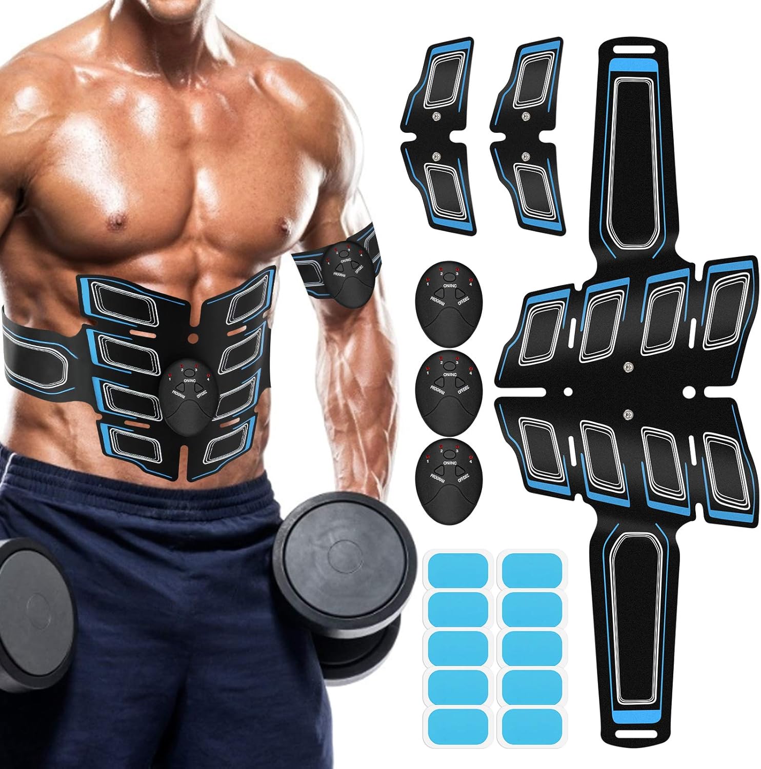 JoJoMooN Ab Toning Belt - Portable Muscle Trainer
