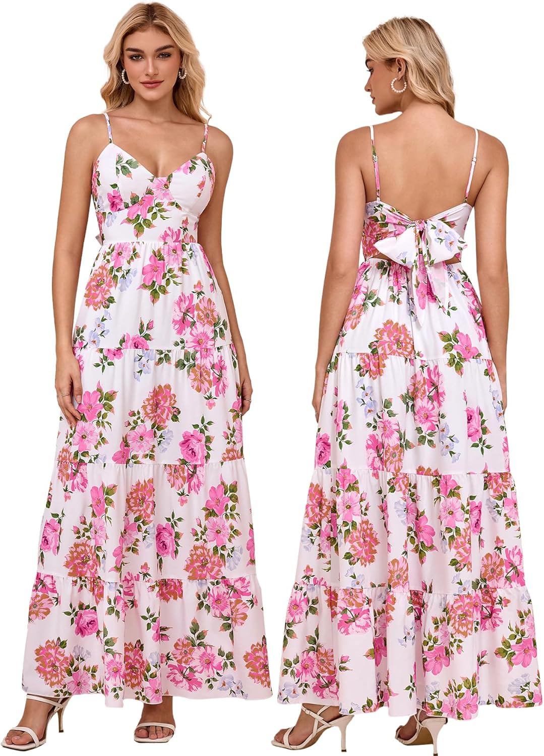 HTZMO Women Casual Summer Floral Maxi Sundress for Every Occasion