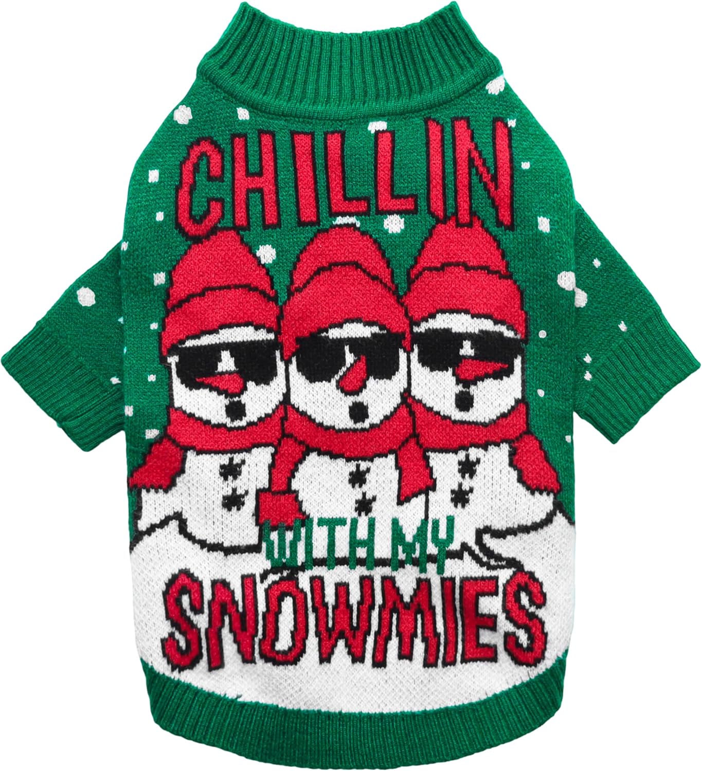 Cozy Snowman Pet Sweater - Fitwarm Winter Dog Apparel