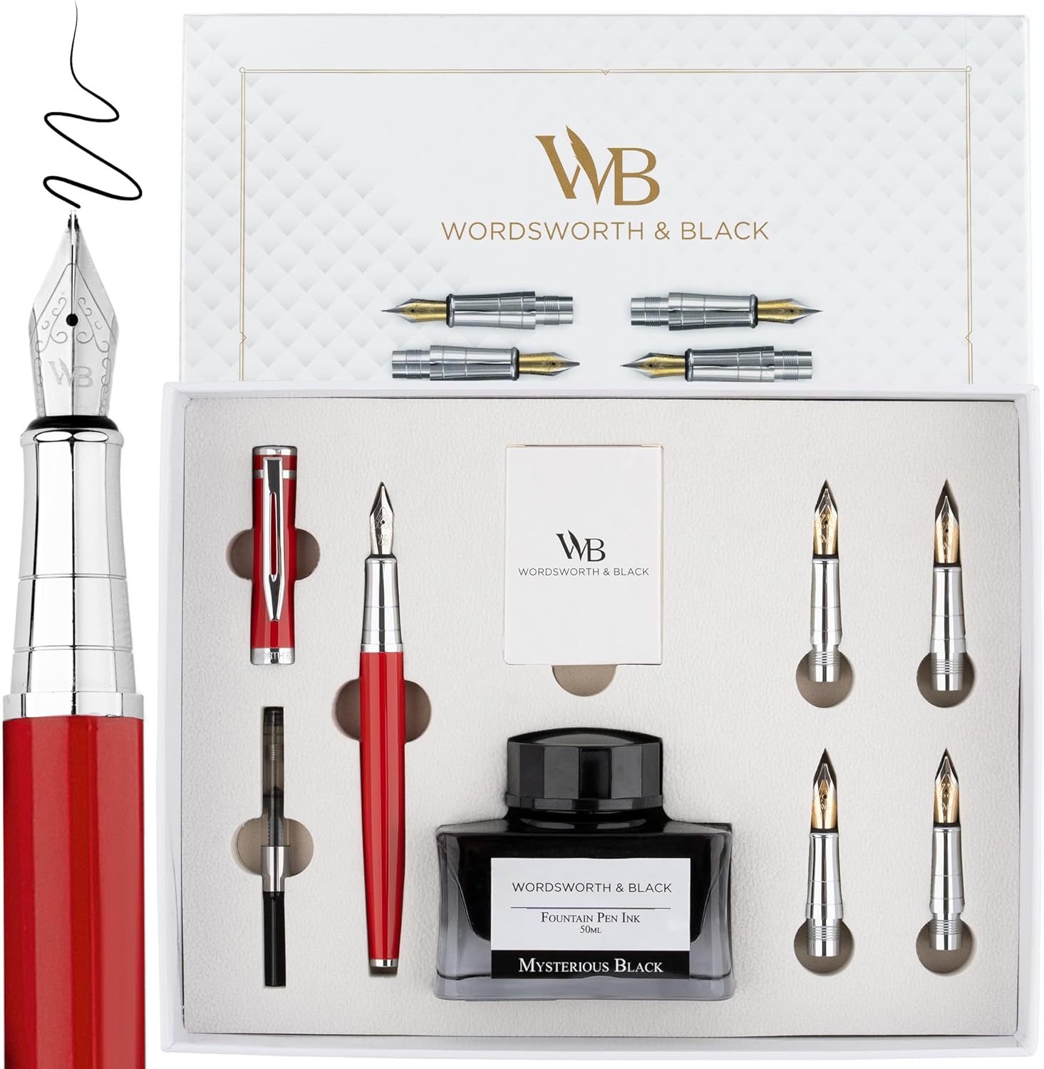 Wordsworth & Black Fountain Pen Gift Set for Smooth Writing