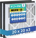2 Pack MERV 13 Pleated Air Filter - Cleaner, Fresher Air!