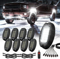 8 Pods Alloy Pure White LED Rock Lights for Truck Underglow - Bright