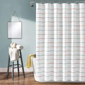 Ombre Stripe Yarn Dyed Cotton Shower Curtain for Stylish Bathrooms