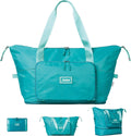 Foldable Travel Tote Bag for Women - 40L Weekender Bag with Pockets