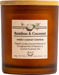 Bamboo Coconut Organic Beeswax Candle - 2 Ingredients, 80 Hour
