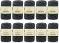 2mm Recycled Cotton Macrame Cord 10 Skeins - 160 Yds Dark Gray
