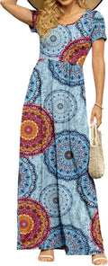 DB MOON Womens 2025 Summer Maxi Dress - Comfortable Empire Waist you