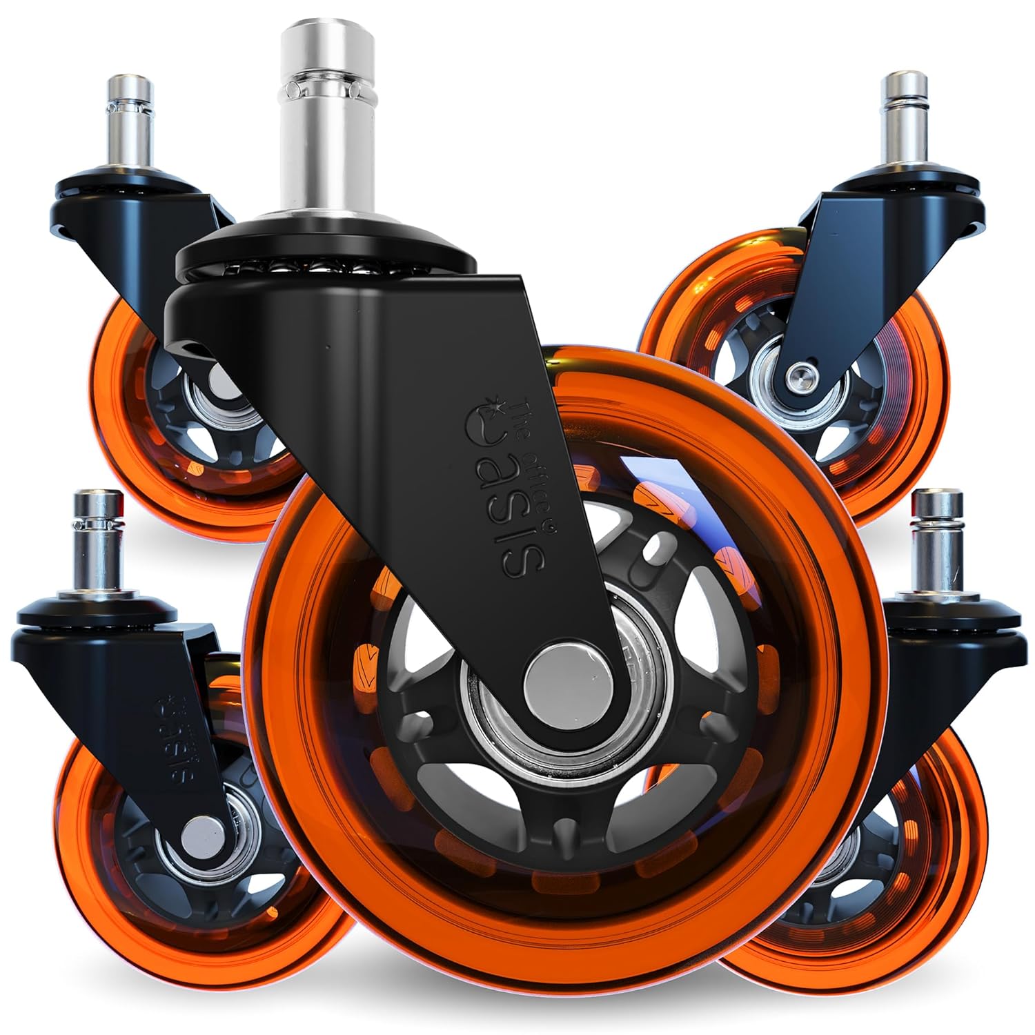 Smooth Roller Style Office Chair Wheels for All Floor Types