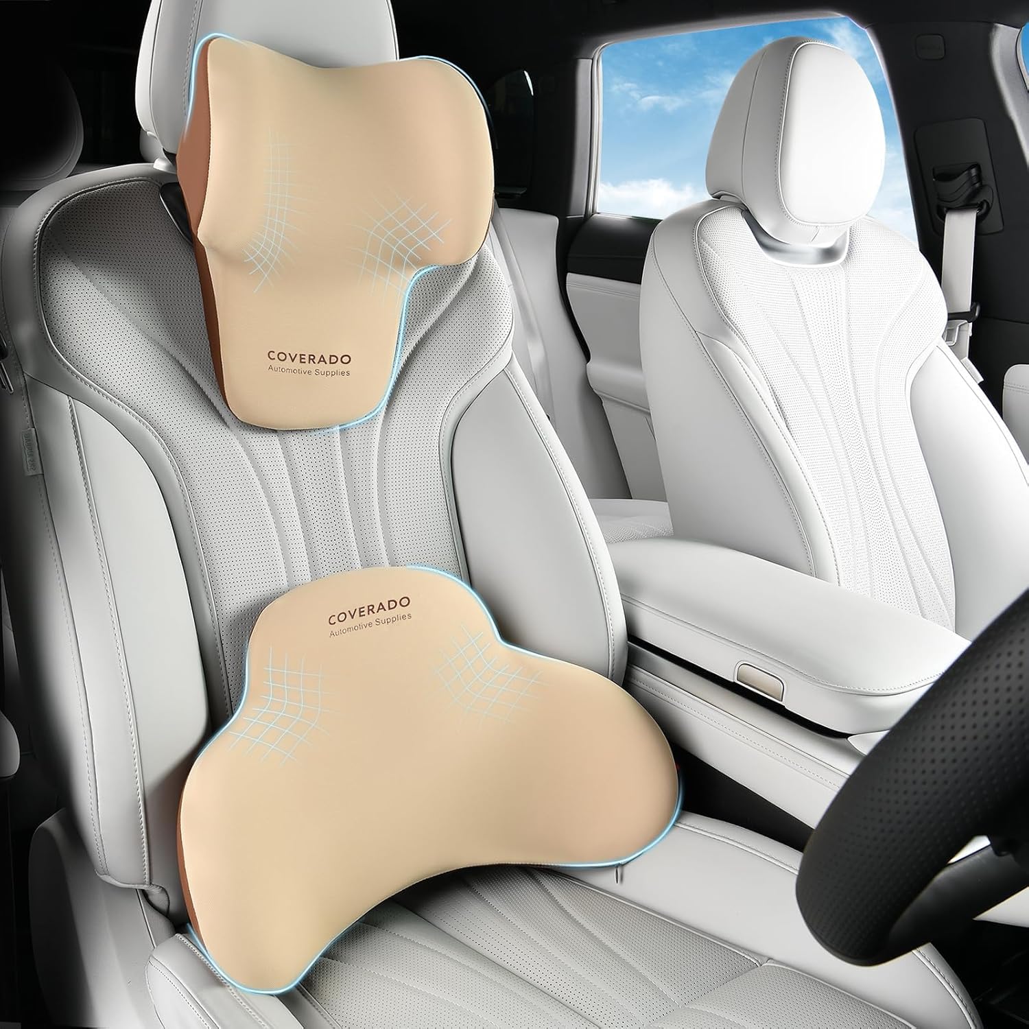 Ergonomic Memory Foam Lumbar Support & Neck Pillow for Comfort