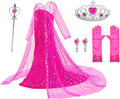 Luxury Princess Dress Costume with Shining Long Cape - Party Outfit